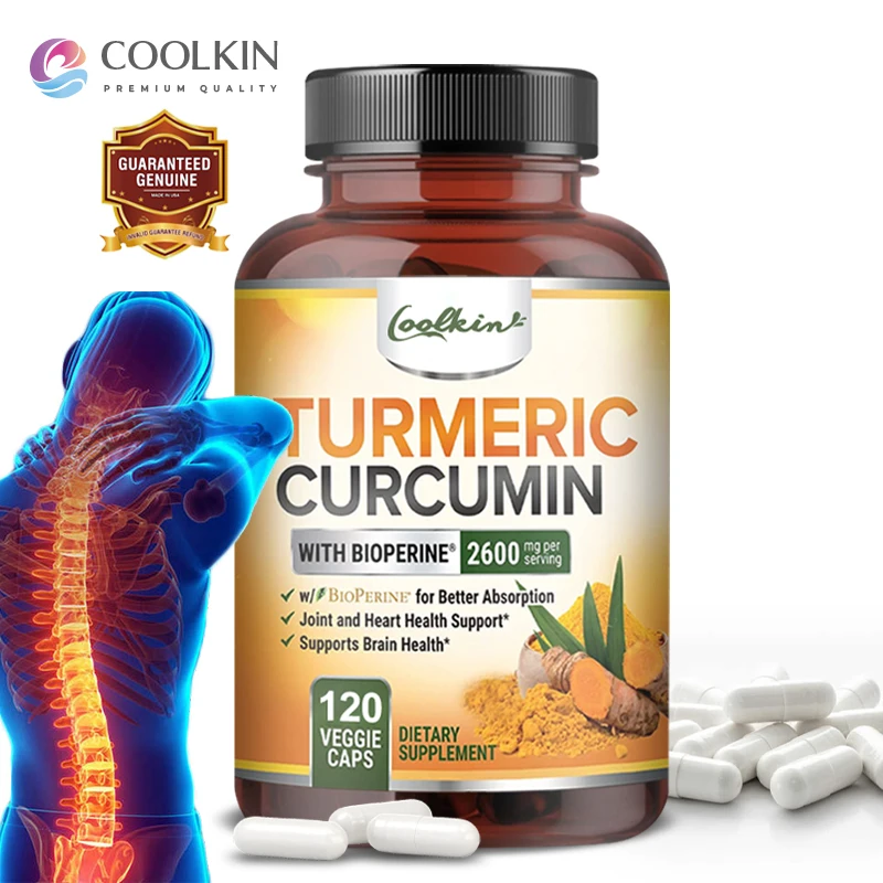 Turmeric Curcumin Capsule - Suplemento de curcumina com pimenta preta