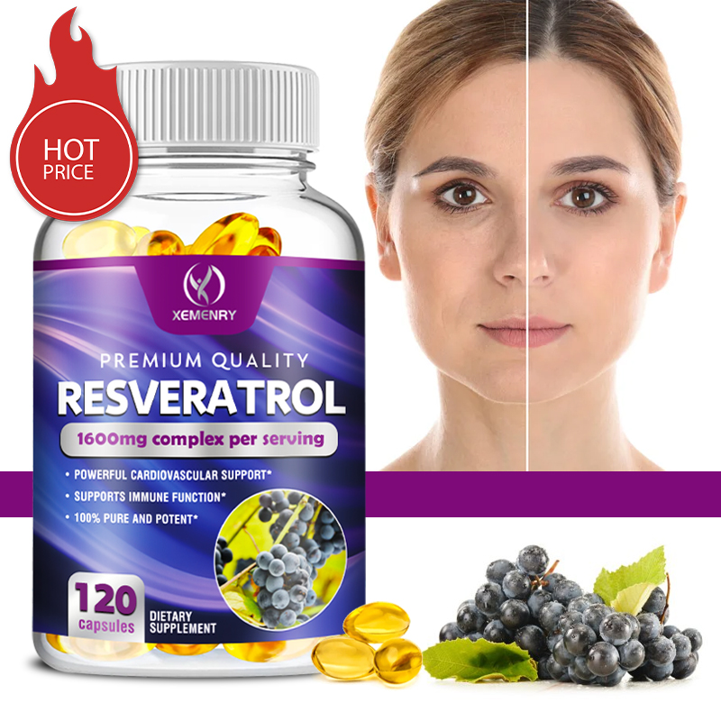 Resveratrol Capsule Anti Aging - Cápsulas de resveratrol - apoia coração,