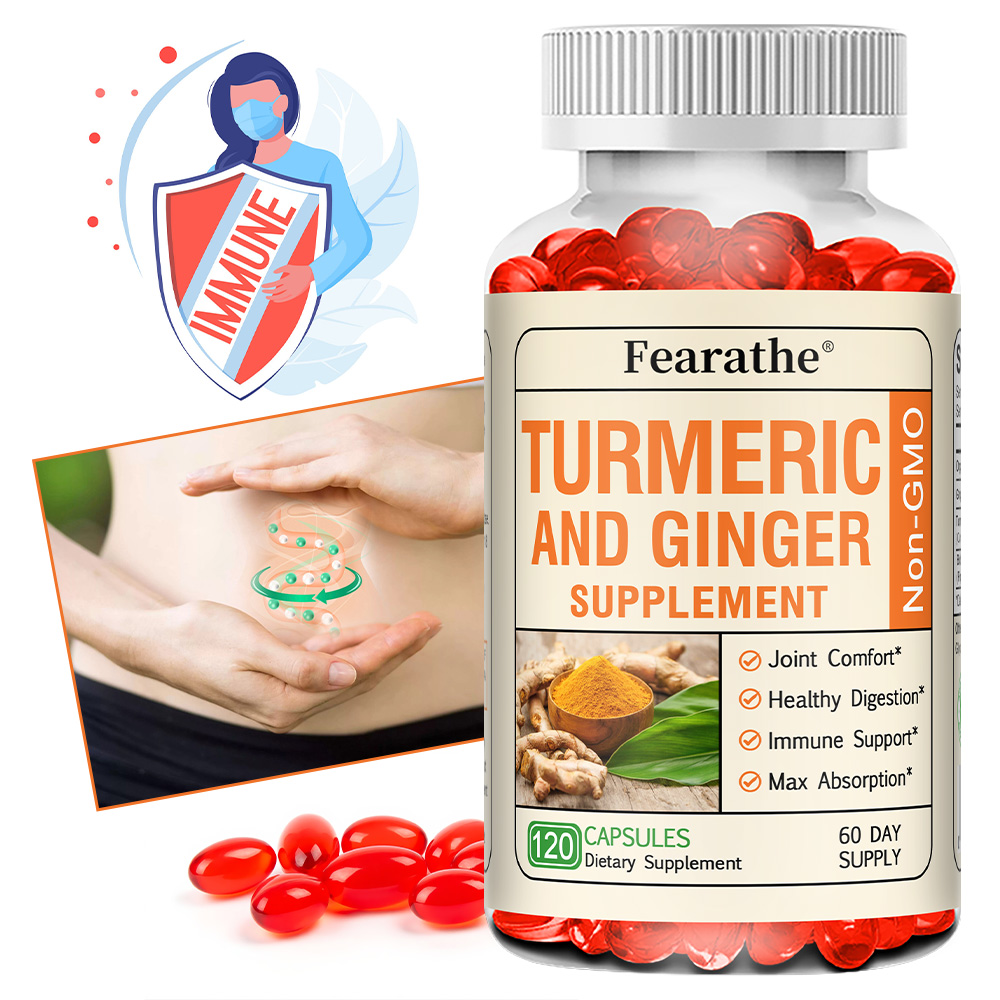 Turmeric Curcumin Capsule - Cápsulas de Cúrcuma com Gengibre e