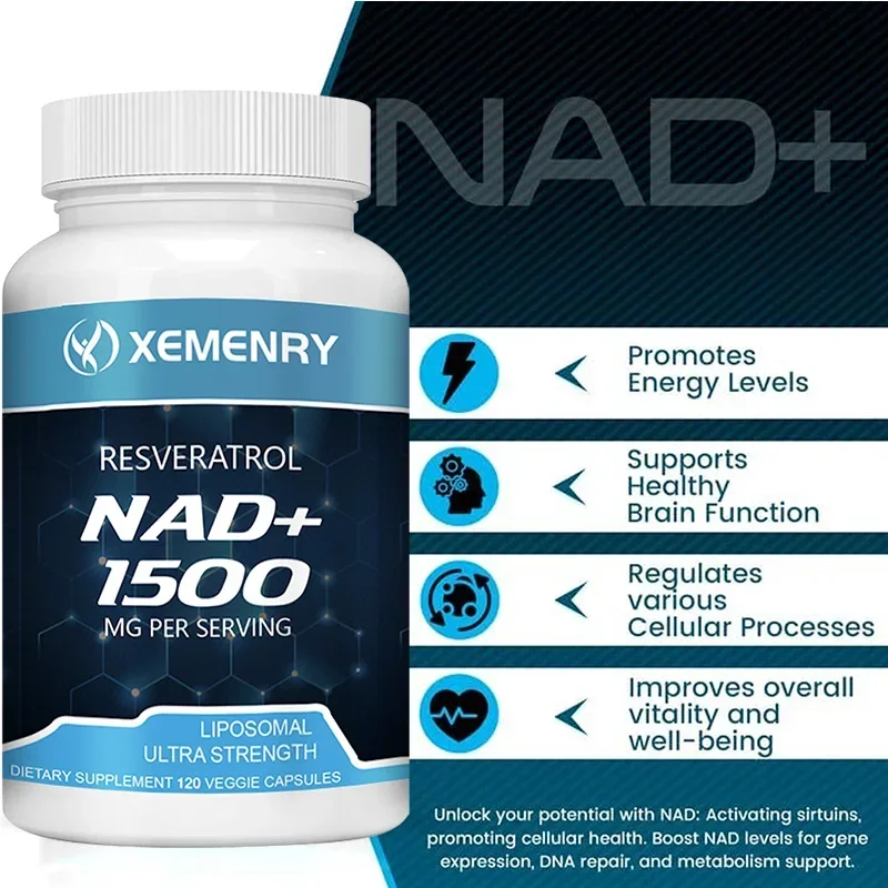 Resveratrol Capsule Anti Aging - Suplementos NAD+ - Energia Natural, Apoia