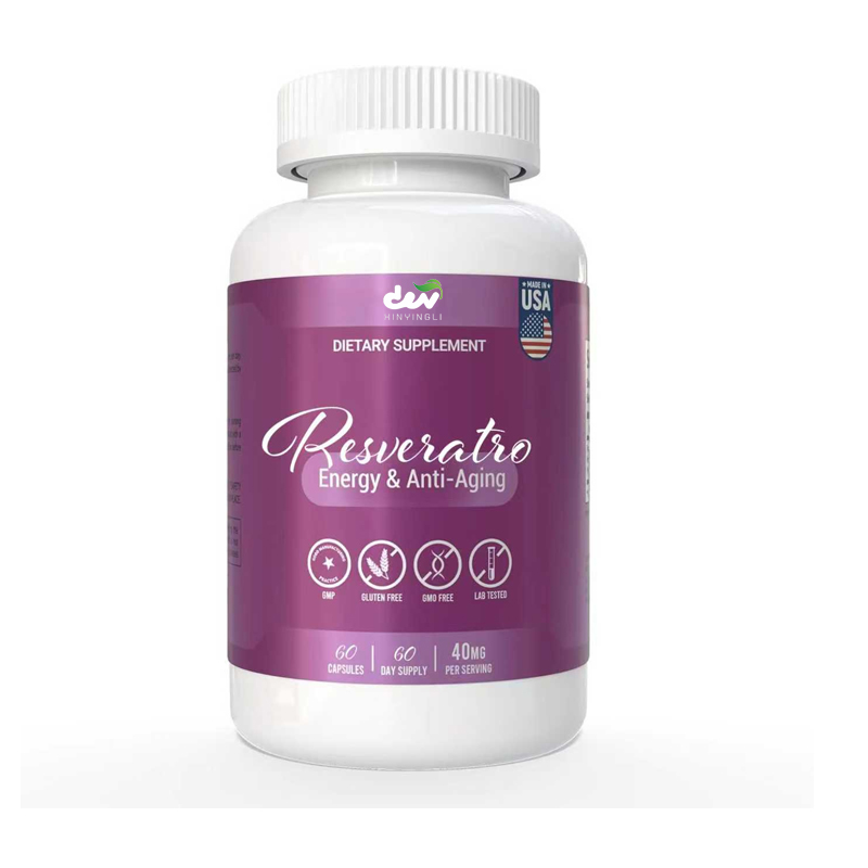 Resveratrol Capsule Anti Aging - Suplemento Resveratrol - apoia energia e