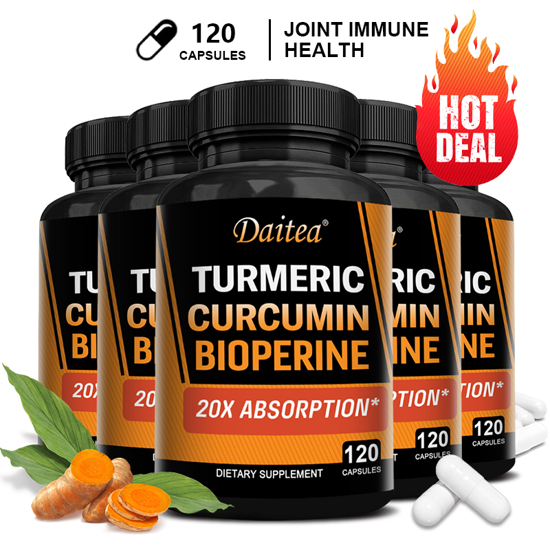 Turmeric Curcumin Capsule - Cúrcuma Curcumina com BioPerine 95% -