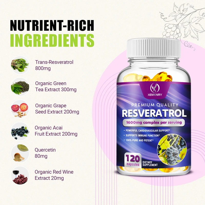 Cápsulas de resveratrol - apoi - Resveratrol Capsule Anti Aging avaliação e preço