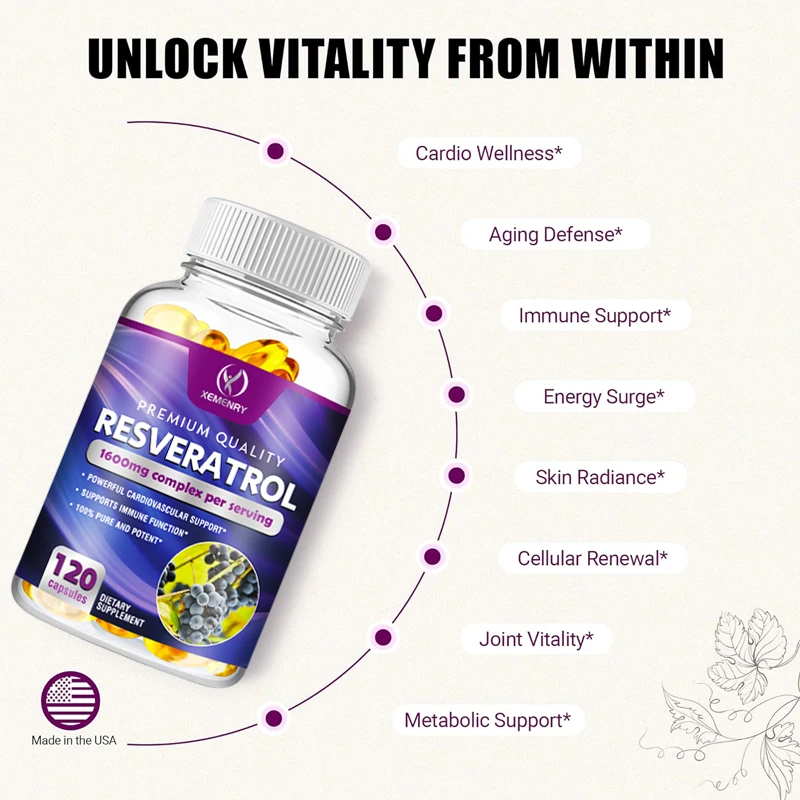 Cápsulas de resveratrol - apoi - Resveratrol Capsule Anti Aging avaliação e preço