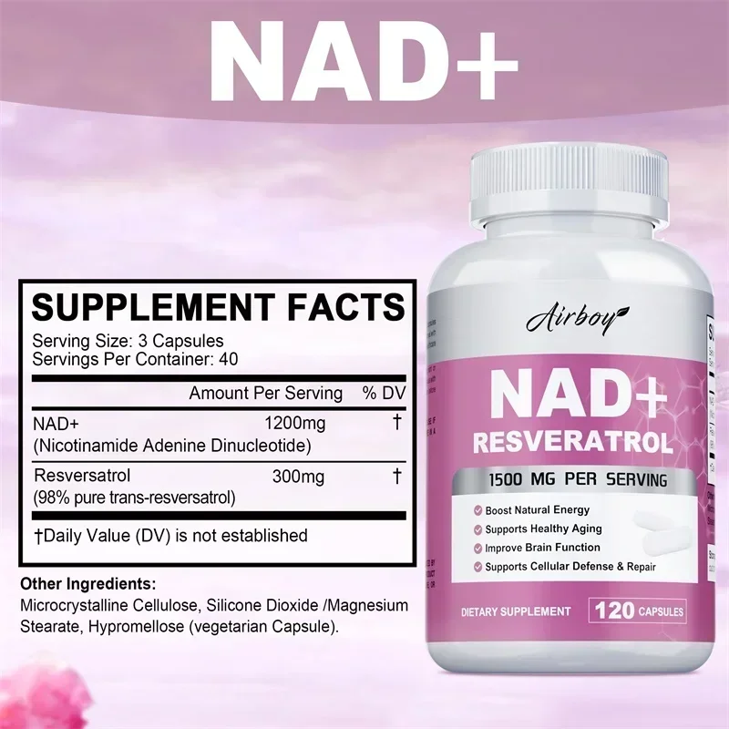NAD + Resveratrol - Suporta a  - Resveratrol Capsule Anti Aging avaliação e preço