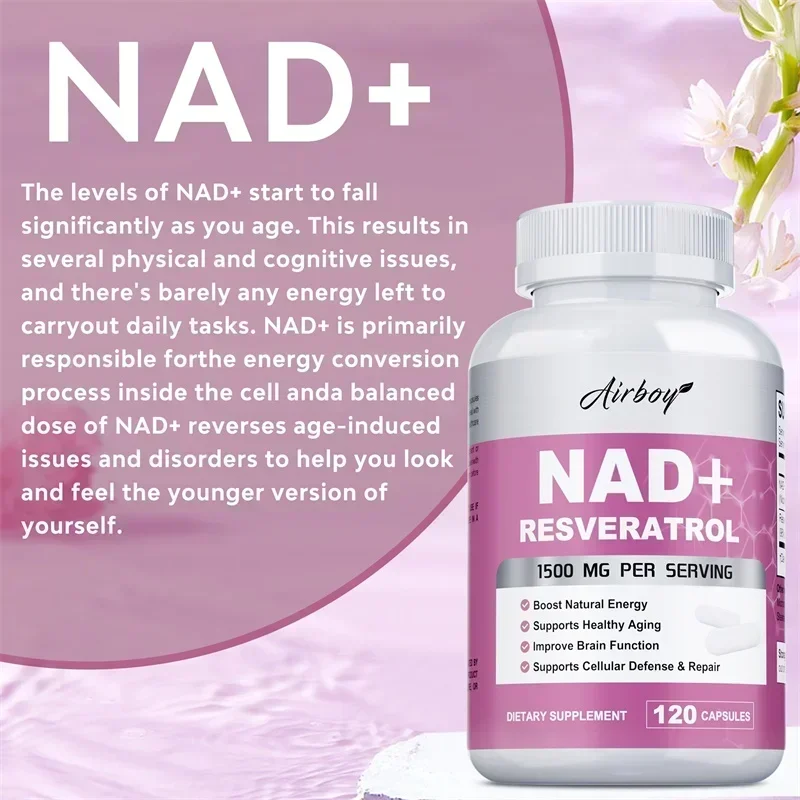 NAD + Resveratrol - Suporta a  - Resveratrol Capsule Anti Aging avaliação e preço