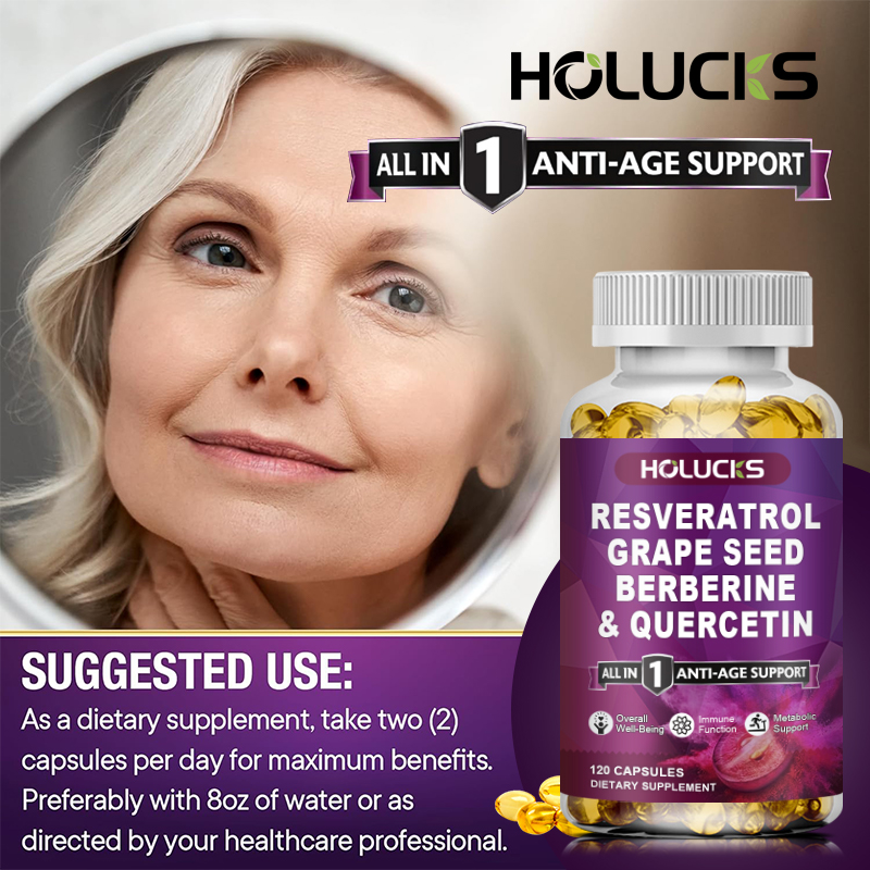 Compre 1 e Ganhe 1 Grátis! Cáp - Resveratrol Capsule Anti Aging avaliação e preço