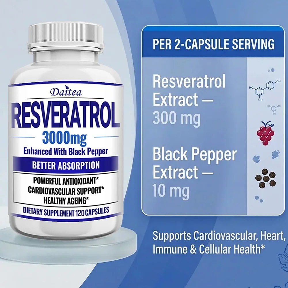 Cápsulas de Suplemento de Resv - Resveratrol Capsule Anti Aging avaliação e preço