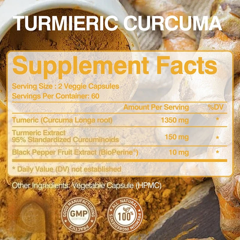 Cápsulas de curcumina de cúrcu - Turmeric Curcumin Capsule avaliação e preço