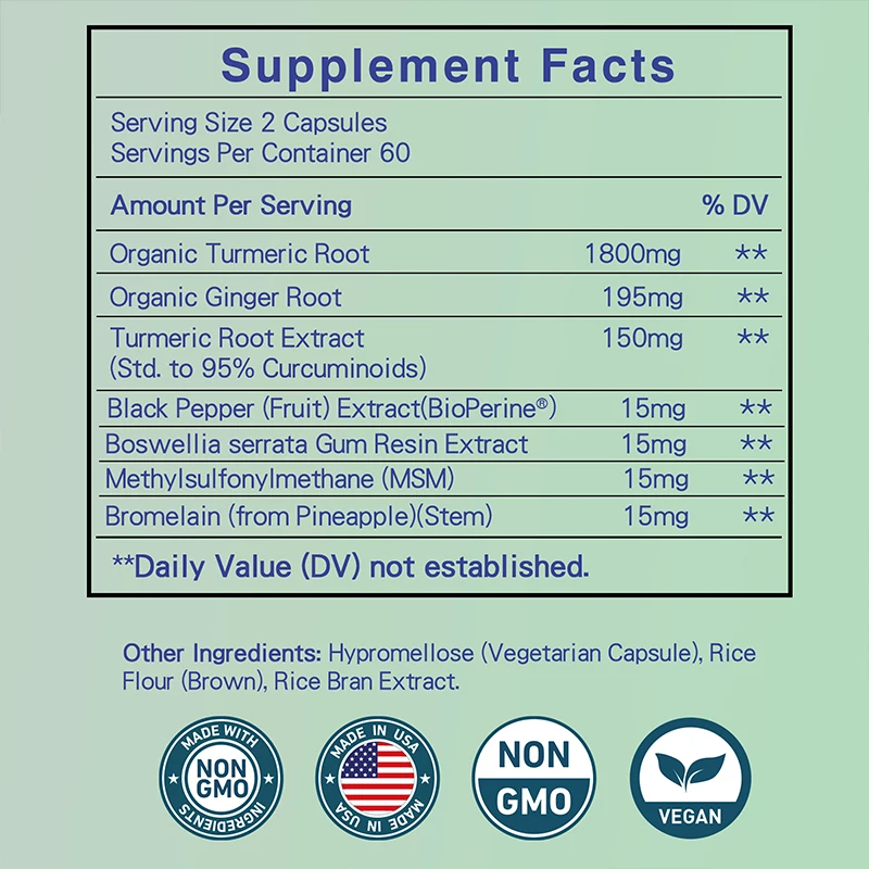 Curcumina de cúrcuma + raiz de - Turmeric Curcumin Capsule avaliação e preço