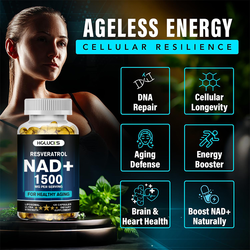 Cápsulas HOLUCKS NAD+, com NAD - Resveratrol Capsule Anti Aging avaliação e preço