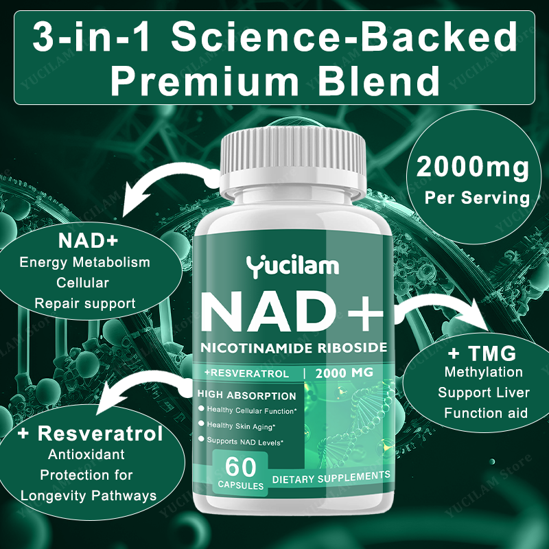 Suplemento de Resveratrol NAD+ - Resveratrol Capsule Anti Aging avaliação e preço